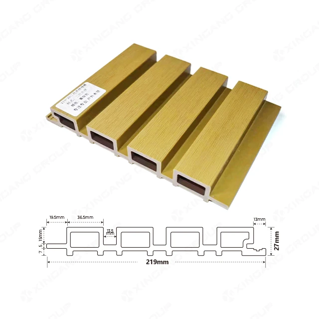 2025 WPC Interior Wall Cladding WPC Great Wall Panels Decorative Wood Plastic Composite Wall Board Deco Materials Wood 3D Grills